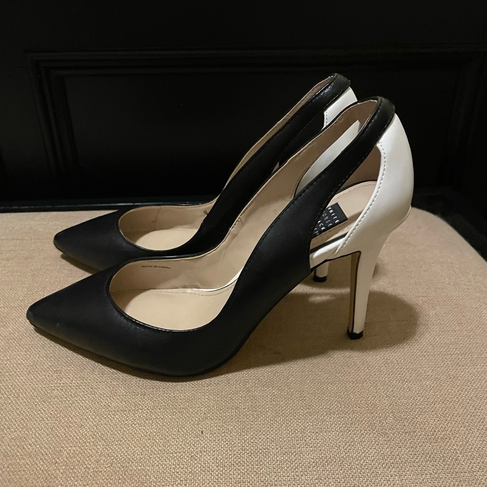 Beautiful, white, and black WHBM heels